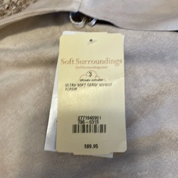 Soft surroundings ultra soft cardigan with raw edge in taupe - Picture 9 of 9